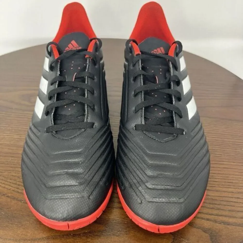 Adidas Predator Shoes Men's 12 Black Red Soccer Football Athletic Sneaker DB2136
